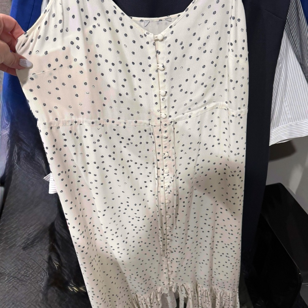 Rails Frida ivory dress with Polka Dots size medium. Like new. Used once - Picture 4 of 9